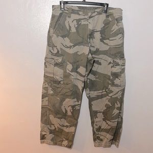 Wrangler Camo Cargo Pants 34x30 100% Cotton
